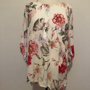 M-MADE IN ITALY FLORAL TUNIC